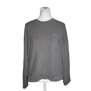 Barefoot Dreams Gray CozyChic Crew Neck Sweatshirt Women's Size Medium M